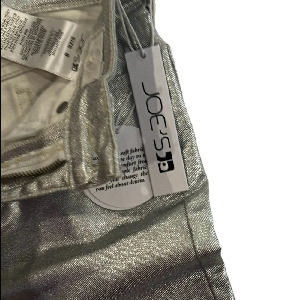 Joe’s Silver Metallic‎ High-Rise Skinny Jeans - Size 8
